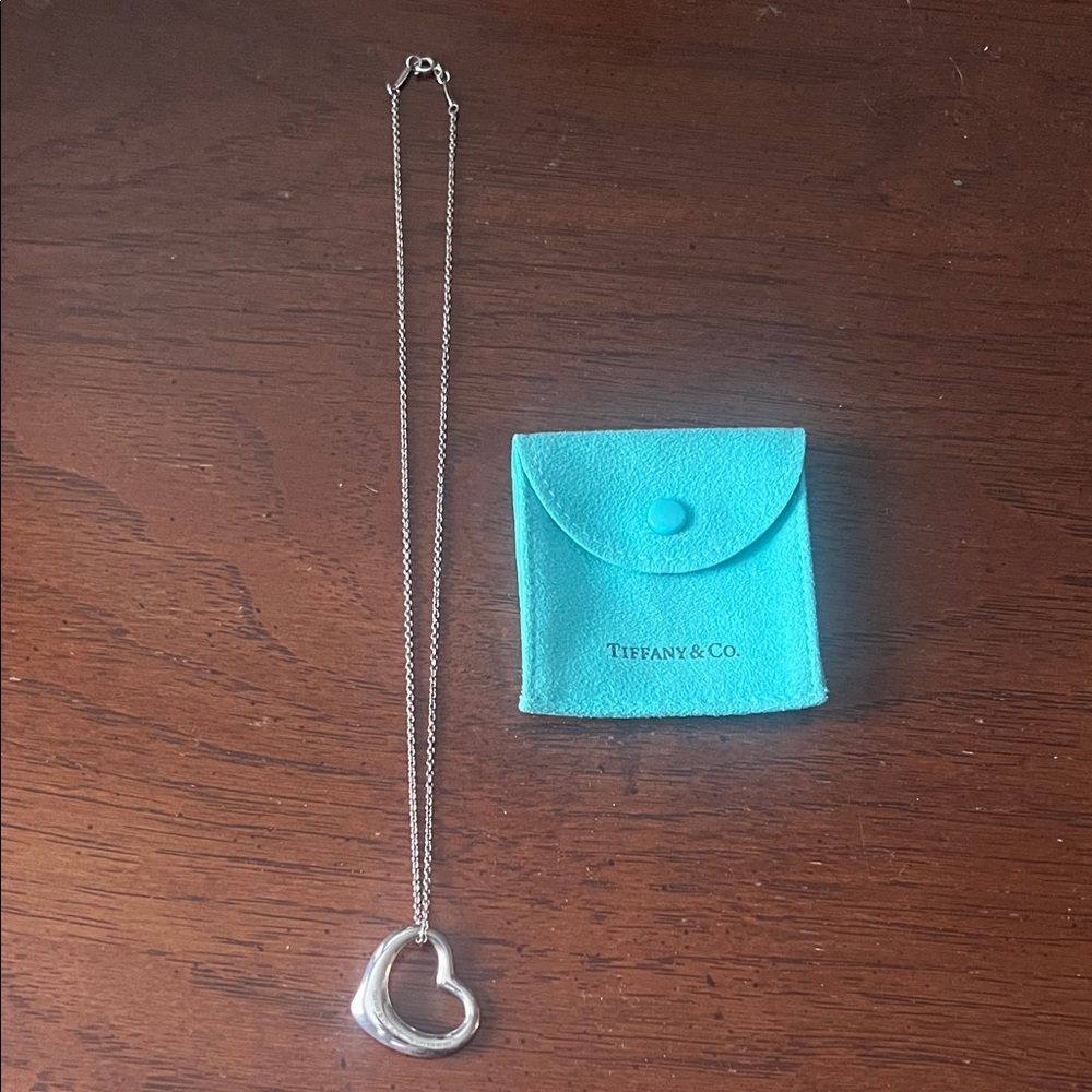 Tiffany & Co. Silver Open Heart Necklace